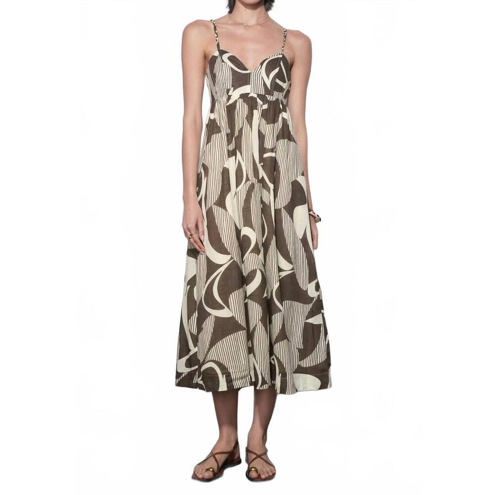 NEW GREYLIN katherine midi dress in ecru